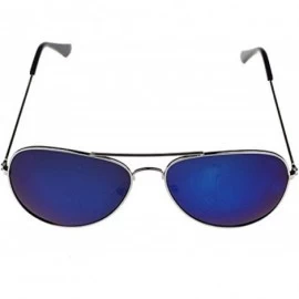 Square 2020 New Women Men Classic Unisex Retro Sunglasses Metal Frame Aviator Classic Sunglasses - Sliver Blue - C1193XE5T5H ...