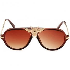 Rectangular Women Vintage Sunglasses Oversized Resin lens Sun glasses UV400 - Brown - C318NCEU3DT $9.47