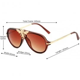 Rectangular Women Vintage Sunglasses Oversized Resin lens Sun glasses UV400 - Brown - C318NCEU3DT $9.47