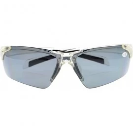 Wrap Bifocal Sunglasses with Wrap-Around Sport Design Half Frame for Men and Women - Clear - CC18C3KKTCX $22.88