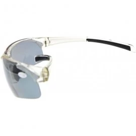 Wrap Bifocal Sunglasses with Wrap-Around Sport Design Half Frame for Men and Women - Clear - CC18C3KKTCX $11.29