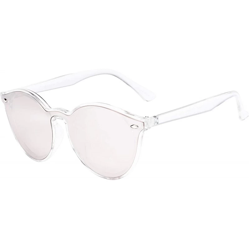 Round Fashion Small Round Women Nylon Sunglasses 100% UV protection - Clear - CO18XTLT9WT $34.75