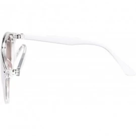 Round Fashion Small Round Women Nylon Sunglasses 100% UV protection - Clear - CO18XTLT9WT $34.75