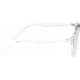Round Fashion Small Round Women Nylon Sunglasses 100% UV protection - Clear - CO18XTLT9WT $23.48