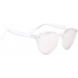 Round Fashion Small Round Women Nylon Sunglasses 100% UV protection - Clear - CO18XTLT9WT $23.48