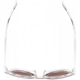 Round Fashion Small Round Women Nylon Sunglasses 100% UV protection - Clear - CO18XTLT9WT $23.48