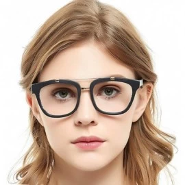 Aviator Womens Aviator Fashion Non-prescription Eyeglasses Frame - 17033-black - C418DAX2LWE $20.70