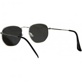 Rectangular Mens Color Mirror Luxury Victorian Metal Rim Rectangular Sunglasses - Silver Mirror - CU18GO9MSGY $12.08