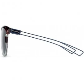 Square Linno Vintage Fashion Cat Eye Women's Sunglasses Mirrored Lens UV400 - Gradient Blue Grey - CW18LR2ISE2 $15.23