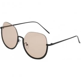 Oversized Fashion Man Women Irregular Shape Sunglasses Glasses Vintage Retro Style 2019 Fashion - Coffee - C118TL7YR7K $16.76