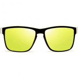 Square Polarized Sunglasses Men Driving Shades Male Sun Glasses For Men Spuare Mirror Summer UV400 - CB18ZT7HKKY $12.78