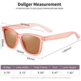 Square Polarized Sunglasses for Men Women Retro Classic UV400 Protection Sunglasses - Pink Frames/Brown Lens - CE1970GZH72 $1...
