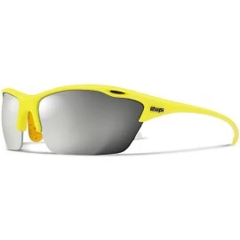 Sport Alpha Yellow White Road Cycling/Fishing Sunglasses with ZEISS P7020M Super Silver Mirrored Lenses - CK18KN53222 $21.00