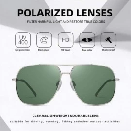 Rectangular Men's Square Polarized Sunglasses Metal Frame Fashion Driving Fishing Sun Glasses for Male UV400 - C3199KQTR84 $2...
