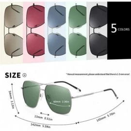 Rectangular Men's Square Polarized Sunglasses Metal Frame Fashion Driving Fishing Sun Glasses for Male UV400 - C3199KQTR84 $1...