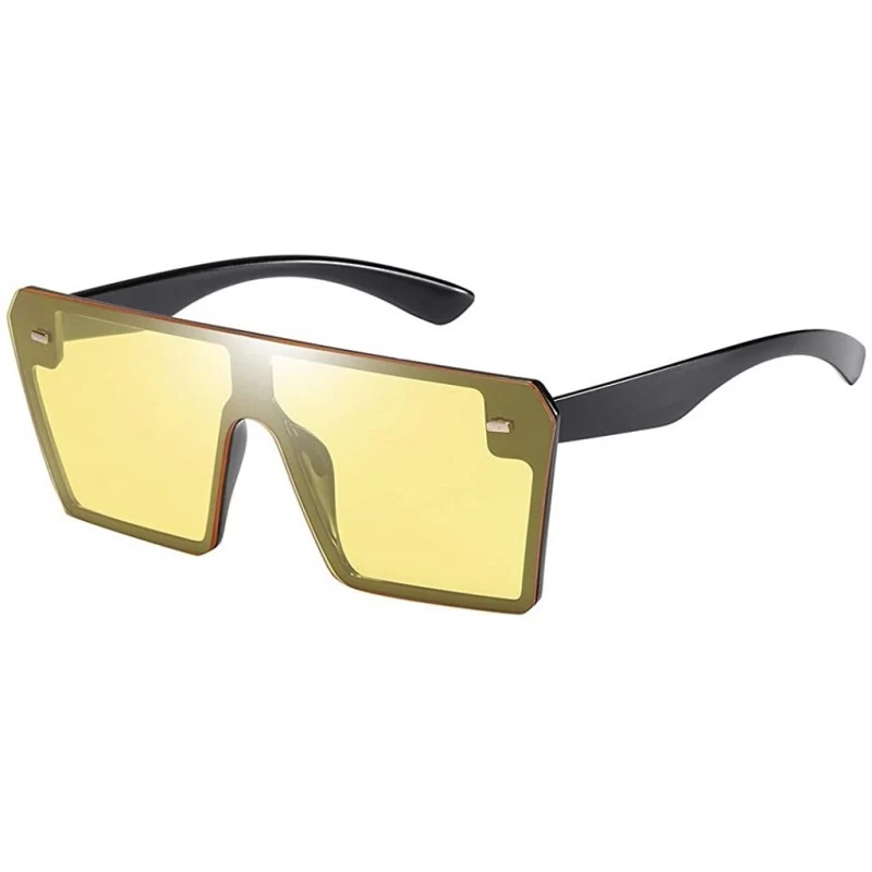 Square Sunglasses Polarized Eyeglasses Protection Oversize - E - CD1979RIL6G $7.47