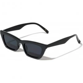 Cat Eye Classic Square Cat Eye Sunglasses - Black - CT19745SMD5 $11.66