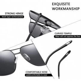 Rectangular Men's Square Polarized Sunglasses Metal Frame Fashion Driving Fishing Sun Glasses for Male UV400 - C3199KQTR84 $2...