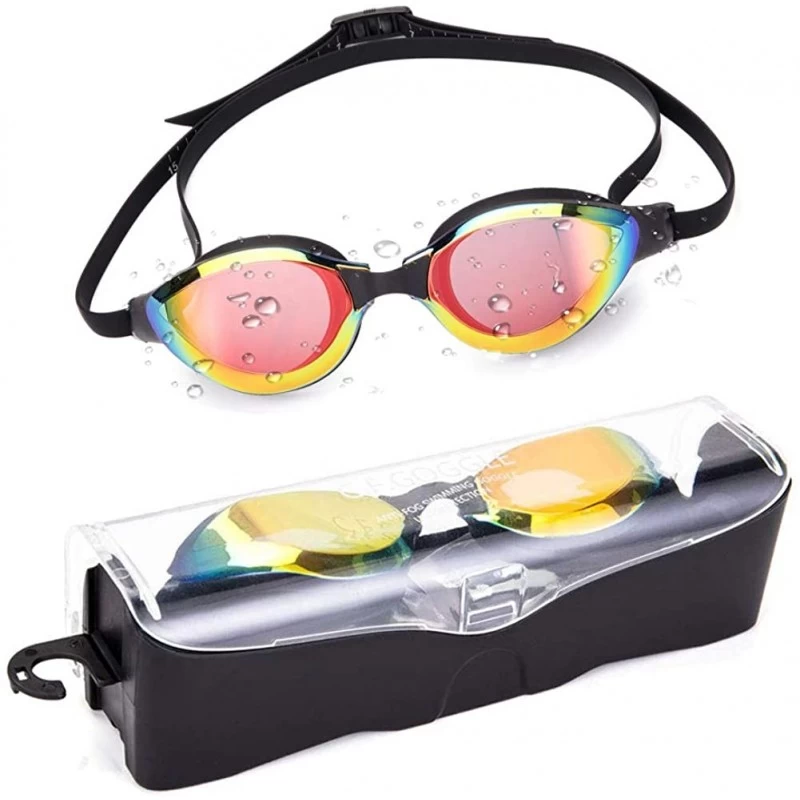 Goggle Anti-Fog Swim Goggles Adjustable Triathlon Swimming Goggles Pool Goggles - Red(daily) - CU18SRDNL2E $26.84