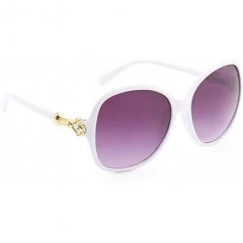 Sport Classic Retro Designer Style Sunglasses for women PC Resin UV400 - White - CB18SARS7S9 $29.73