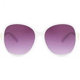 Sport Classic Retro Designer Style Sunglasses for women PC Resin UV400 - White - CB18SARS7S9 $12.36