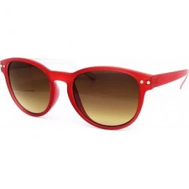 Oversized 7143 Candy Horned Rim Matte Finish Flash Retro Womens Mens Funky Sunglasses - Matte Finish - CK182LNKNX2 $15.39