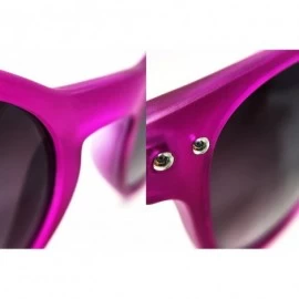 Oversized 7143 Candy Horned Rim Matte Finish Flash Retro Womens Mens Funky Sunglasses - Matte Finish - CK182LNKNX2 $15.39