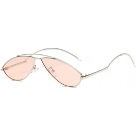 Goggle Vintage Fashion Sunglasses Small Metal Frame Vintage Sunglasses - Silver Penetrator - CJ18EGWTSKR $9.63