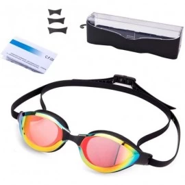 Goggle Anti-Fog Swim Goggles Adjustable Triathlon Swimming Goggles Pool Goggles - Red(daily) - CU18SRDNL2E $10.88