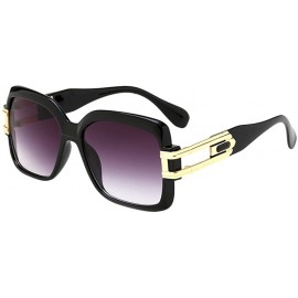 Sport Anti-glare Retro Sunglasses Outdoor Sport Driving Goggles for Men Women - Black&transparent - C818CYXTD5K $35.81