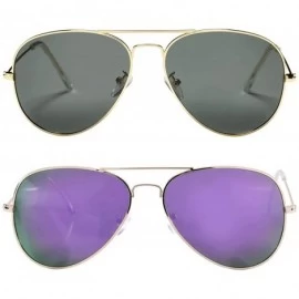 Aviator Classic Polarized Aviator Sunglasses for Men and Women UV400 Protection - CP184DT5QXG $34.51