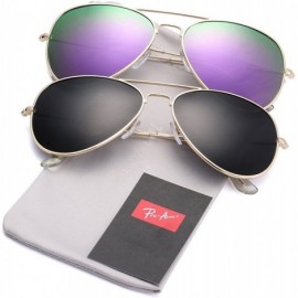 Aviator Classic Polarized Aviator Sunglasses for Men and Women UV400 Protection - CP184DT5QXG $22.85