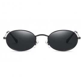 Oval Vintage Oval Small Metal Frame Steampunk Sunglasses Female Eyewear - Gold Gray - CH18U33ARL0 $12.77