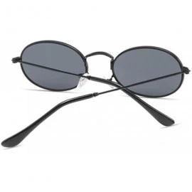 Oval Vintage Oval Small Metal Frame Steampunk Sunglasses Female Eyewear - Gold Gray - CH18U33ARL0 $12.77
