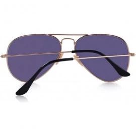 Square Classic Men Polarized sunglass Pilot Sunglasses for Women 58mm S8025 - Gold&purple - C618DLZ04OU $10.24