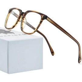 Goggle Acetate Polarized Sunglasses Square Sun Glasses for Men 9114 - Brown Glasses Frame - CX194SUZHRZ $23.01