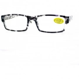 Rectangular Pablo Zanetti Reading Glasses Aspheric Lens Rectangular 53-19-140 - Black Tort - C911W66FHOR $19.93