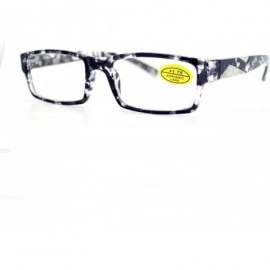 Rectangular Pablo Zanetti Reading Glasses Aspheric Lens Rectangular 53-19-140 - Black Tort - C911W66FHOR $11.27