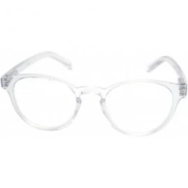 Round shoolboy fullRim Lightweight Reading spring hinge Glasses - Z2 Transparent Clear - CL18ARTKZE4 $33.57