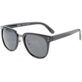 Wrap Retro Oversize Polarized Sunglasses Black/Grey Lens - Black/Grey Lens - CD12F0WG2UB $19.46