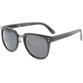 Wrap Retro Oversize Polarized Sunglasses Black/Grey Lens - Black/Grey Lens - CD12F0WG2UB $9.60