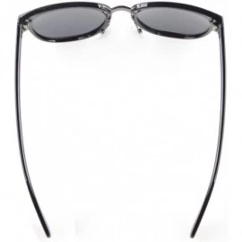 Wrap Retro Oversize Polarized Sunglasses Black/Grey Lens - Black/Grey Lens - CD12F0WG2UB $9.60