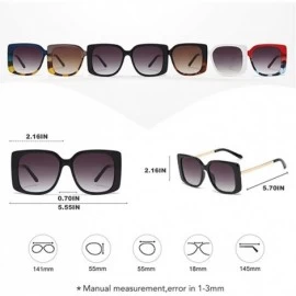 Square Oversized Square Sunglasses for Women UV400 - C4 Red Blue Gray - CD198G7H765 $25.28