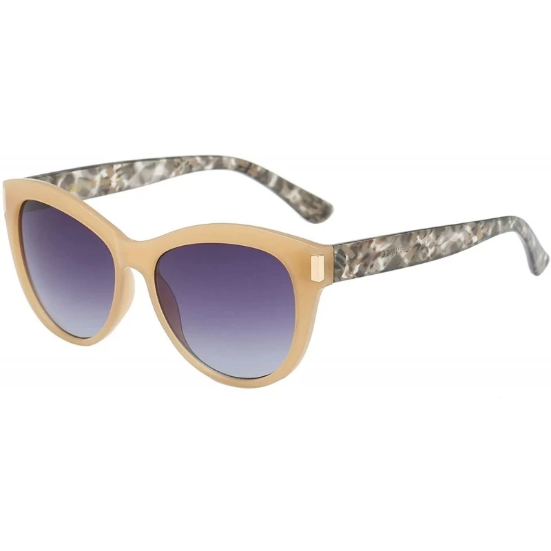 Oval Pouch Giselle Exquisite Butterfly Frame Women's Sunglasses - 22253-light-brown-frame-smoke-lens - CA18RQOXYE4 $10.73