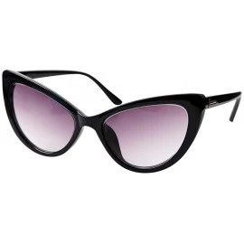 Oversized Womens Oversized Fashion Cat Eye Eyeglasses Frame Large Reading Glasses - Black Frame / Gray Lens - CH18WWIRTQD $10.86