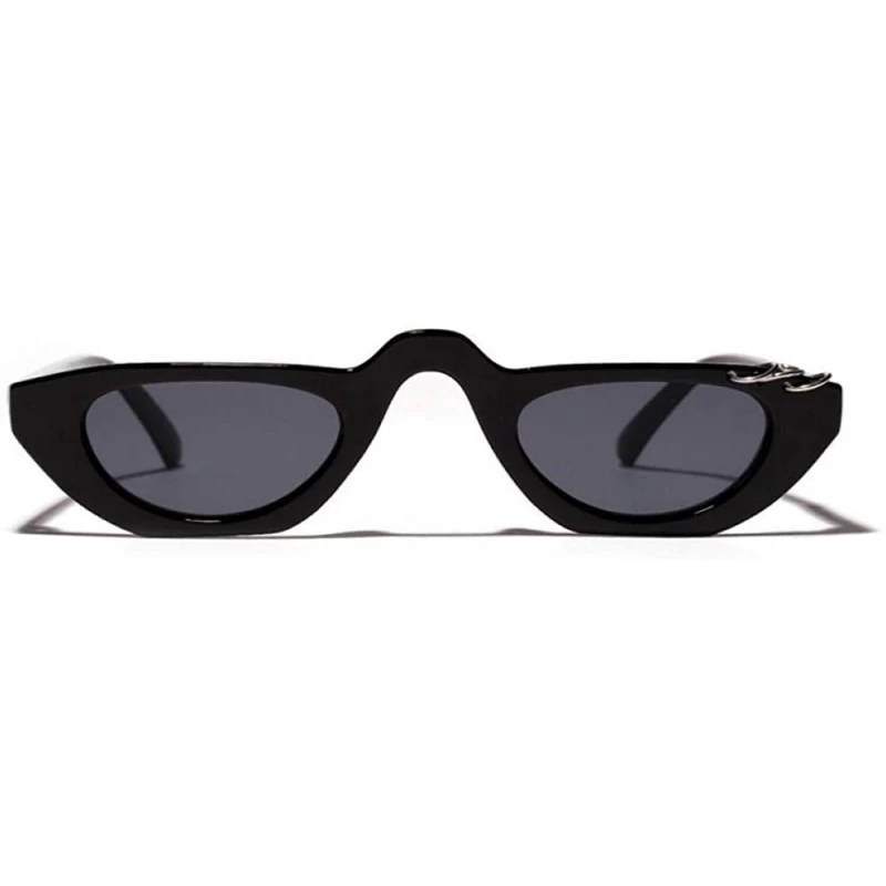 Cat Eye Fashion 90s Cat Eye Sunglasses Women 2019 Luxury Vintage Sunglass Men Pink - Black - C618XE07ETX $8.38