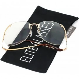 Butterfly RIMLESS OVERSIZED VINTAGE RETRO Butterfly Upside Down Sun Glasses - Clear - CA184RG9MWZ $18.41
