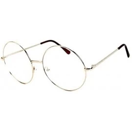 Oversized V3069-VP Oversized 2 3/8" Metal Round Eyeglasses - S1785v Gold-clear - CI129IFUWEN $7.70