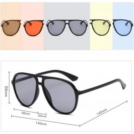 Oversized Modern Fashion Aviator Sunglasses for Men and Women UV400 Protection - Brown - CF18IGGE6HE $9.82