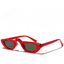 Cat Eye Fashion 90s Cat Eye Sunglasses Women 2019 Luxury Vintage Sunglass Men Pink - Blue - CJ18XE9A3KT $7.20